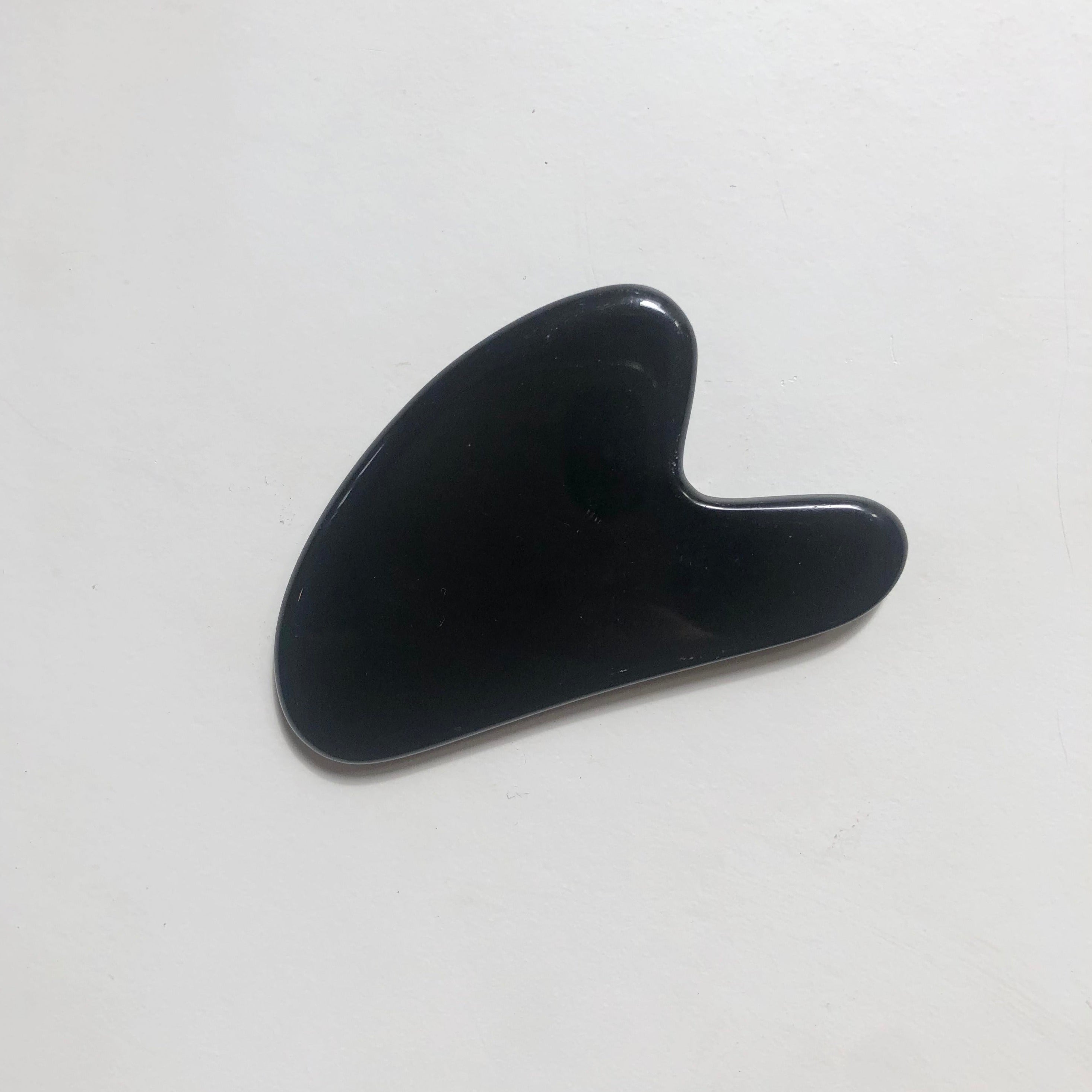 gua sha massage stone - Obsidian