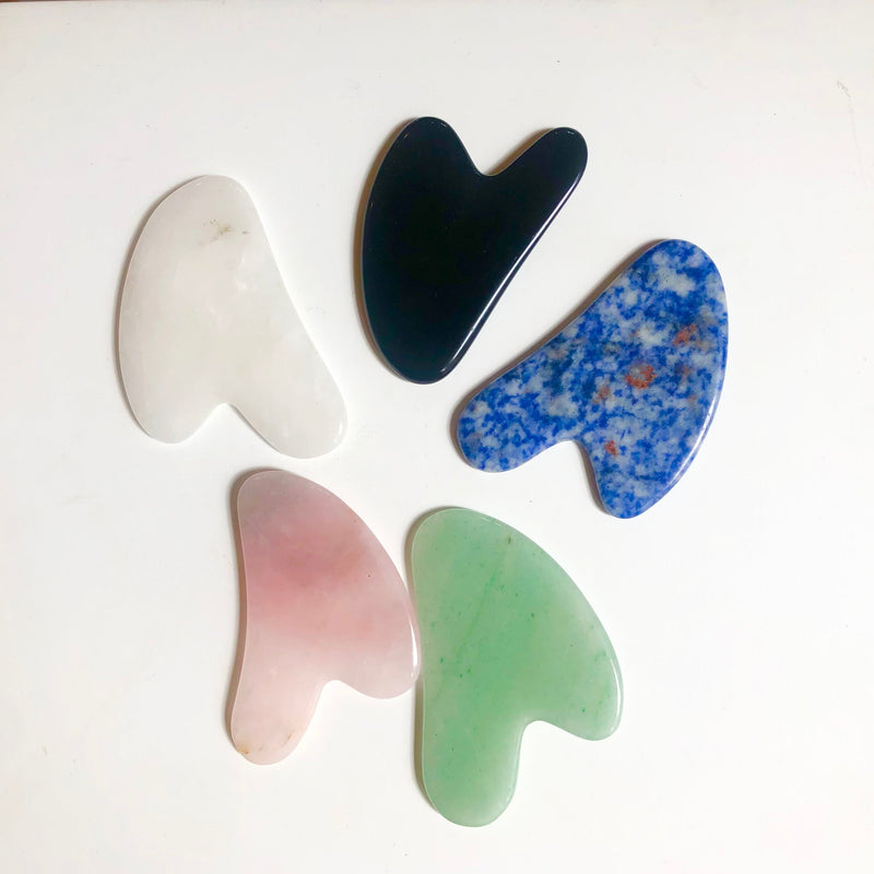 gua sha massage stone  - Blue Spot Jasper